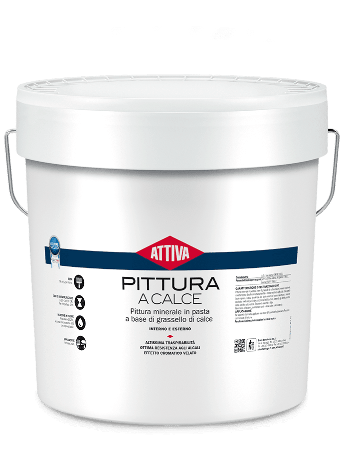 attiva attiva - pittura a calce per interno ed esterno lt 0.75 - foto 1