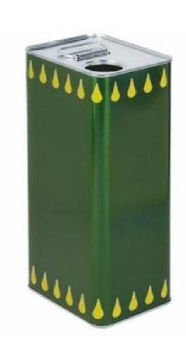 fraschetti lattina olio 5 lt in banda stagnata con maniglia senza tappo - foto 1