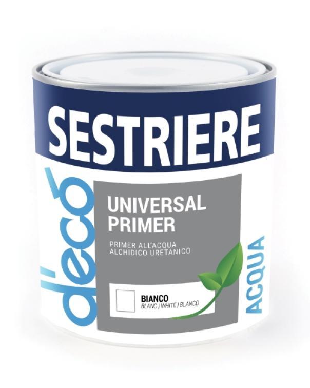 Primer universale all'acqua bianco opaco Sestriere 2.5L per uso su legno metallo e muri