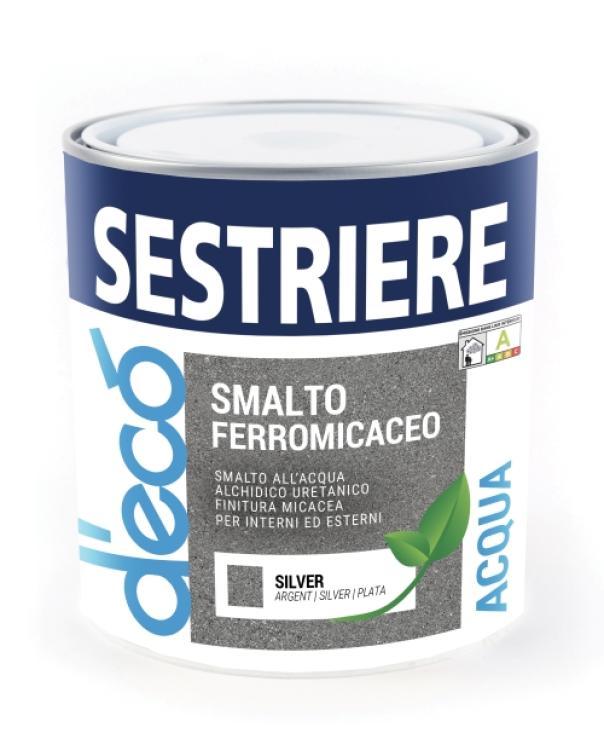 barattolo smalto ferromicaceo allu2019acqua sestriere 2.5 litri finitura silver effetto antichizzato