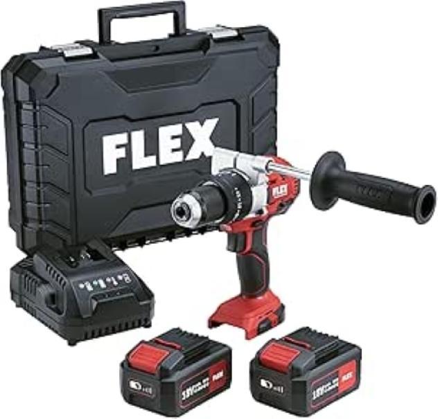 trapano avvitatore flex italia 18v con 2 batterie valigetta professionale