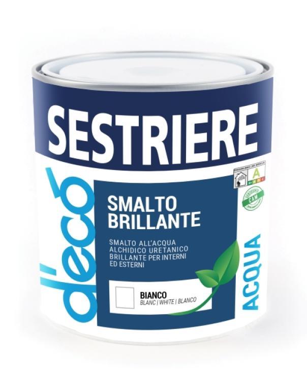 latta smalto brillante all'acqua bianco sestriere 2 5 litri visuale frontale