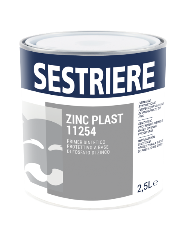Primer sintetico anticorrosivo Sestriere Zinc Plast 11254 grigio 0.5 litri confezione originale