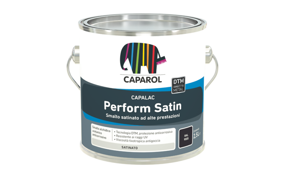 caparol caparol - capalac perform satin base trasparente 0,6 lt smalto satinato ad alte prestazioni - foto 1