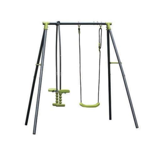 altalena per bambini da esterno doppia seduta struttura in acciaio mac