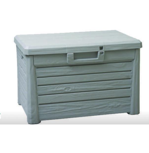 Baule Multiuso Florida  finitura effetto legno colore tortora