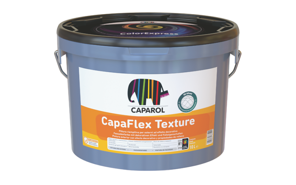 caparol caparol - capaflex texture bianco/base 1 10 lt pittura riempitiva facciate effetto decorativo - foto 1