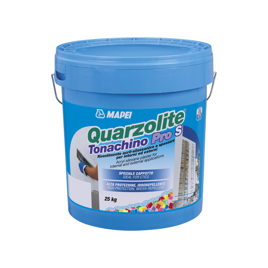 rivestimento murale acril silossanico mapei quarzolite tonachino pro s 1 5 mm base p 25 kg per interni esterni protezione e decorazione superfici