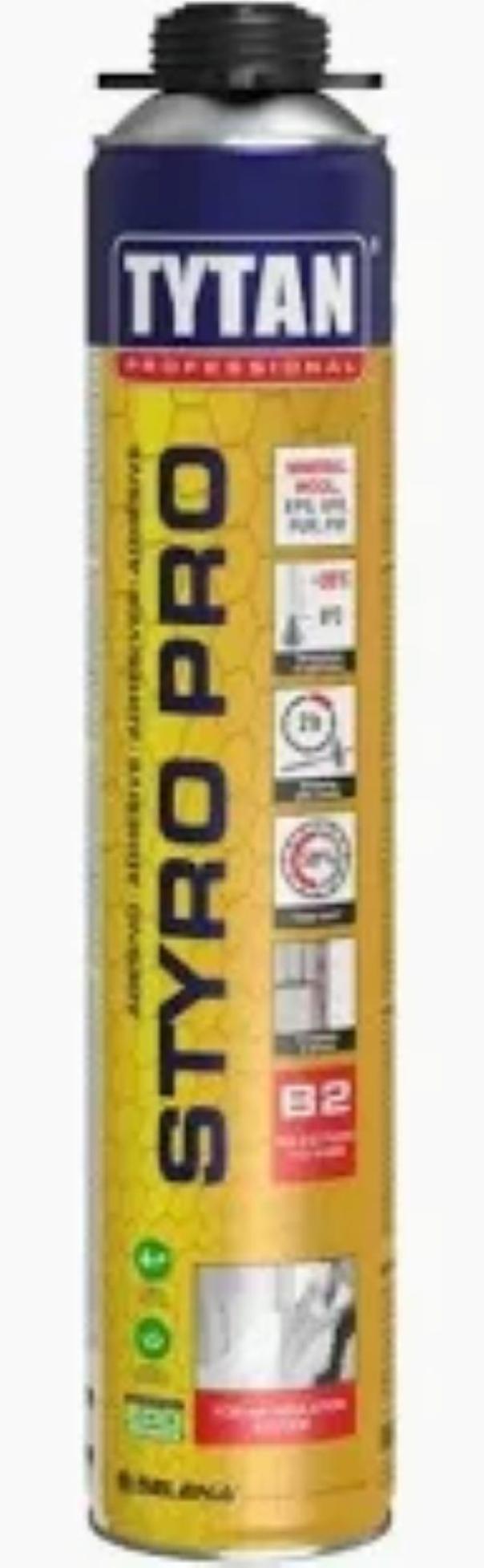 Adesivo poliuretanico Selena Italia Tytan Styro Pro per fissaggio pannelli isolanti con pistola