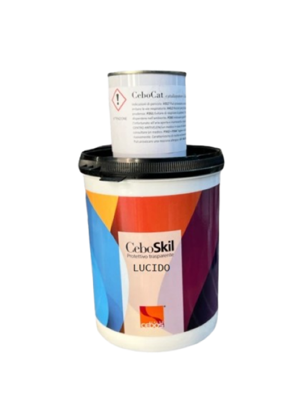Secchio di protettivo trasparente lucido Cebos CeboSkil da 800 ml per superfici decorative