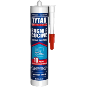 Sigillante siliconico sanitario  tytan prof trasparente antimuffa rapido
