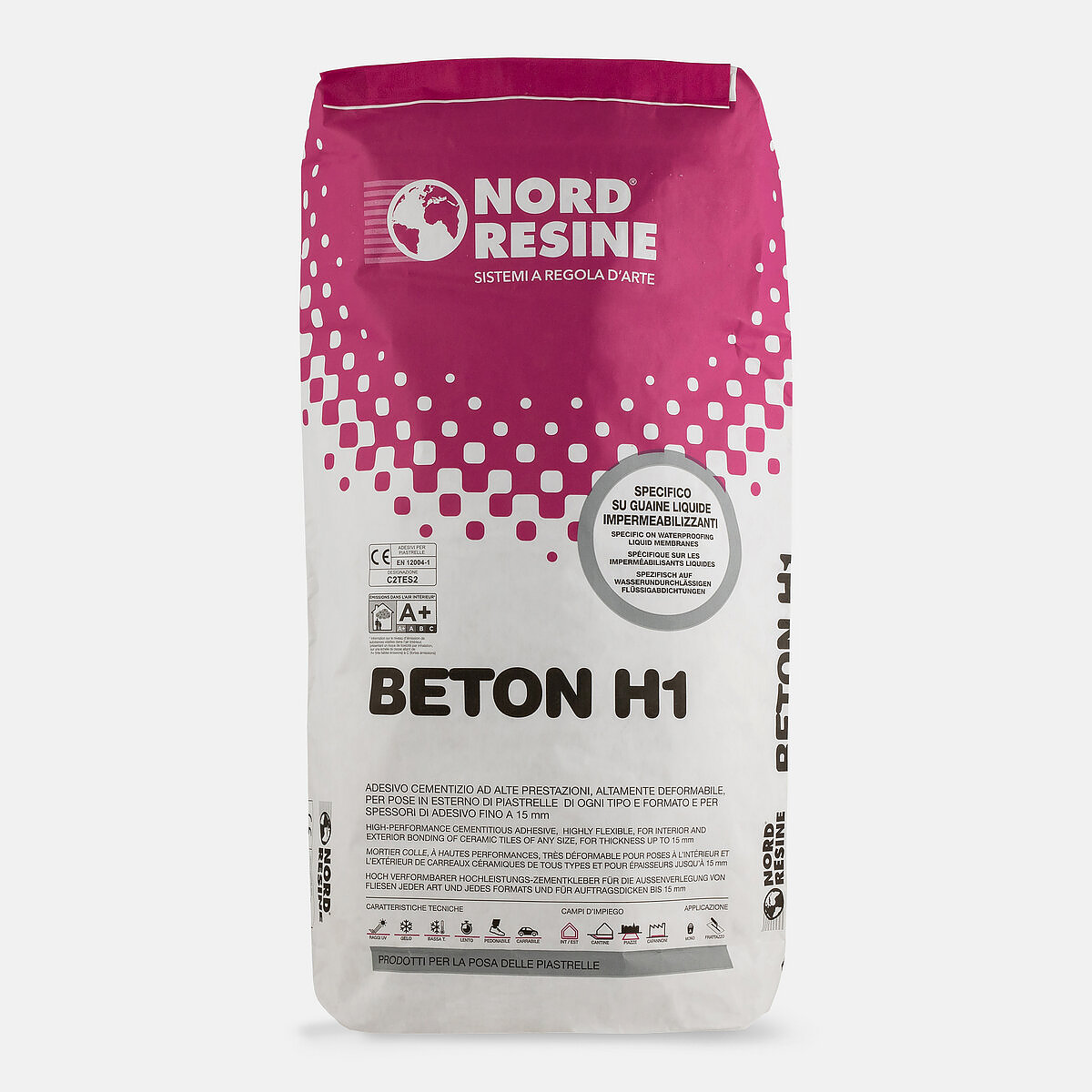nord resine nord resine - beton h-1 grigio 25 kg - foto 1