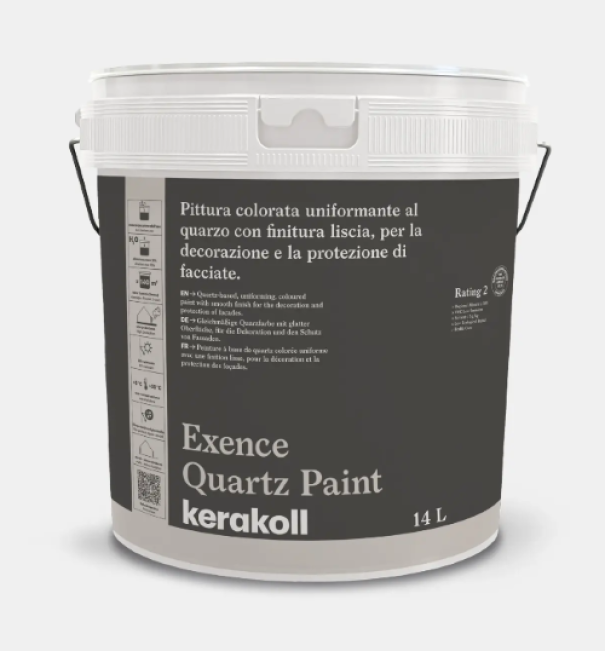 pittura acrilica quarzo riempitiva bianca Kerakoll 14 litri per facciate e interni