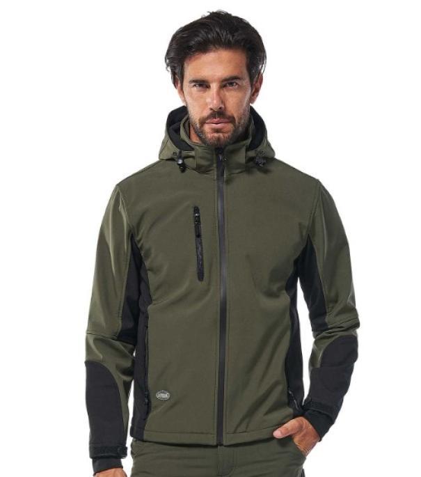logica professional logica - giacca softshell 4 stagioni uragan7 verde militare tg. m - foto 1