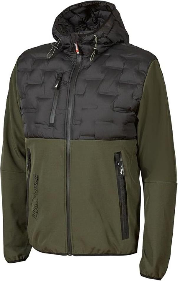 giacca tecnica upower spock verde scuro taglia m uomo con cappuccio