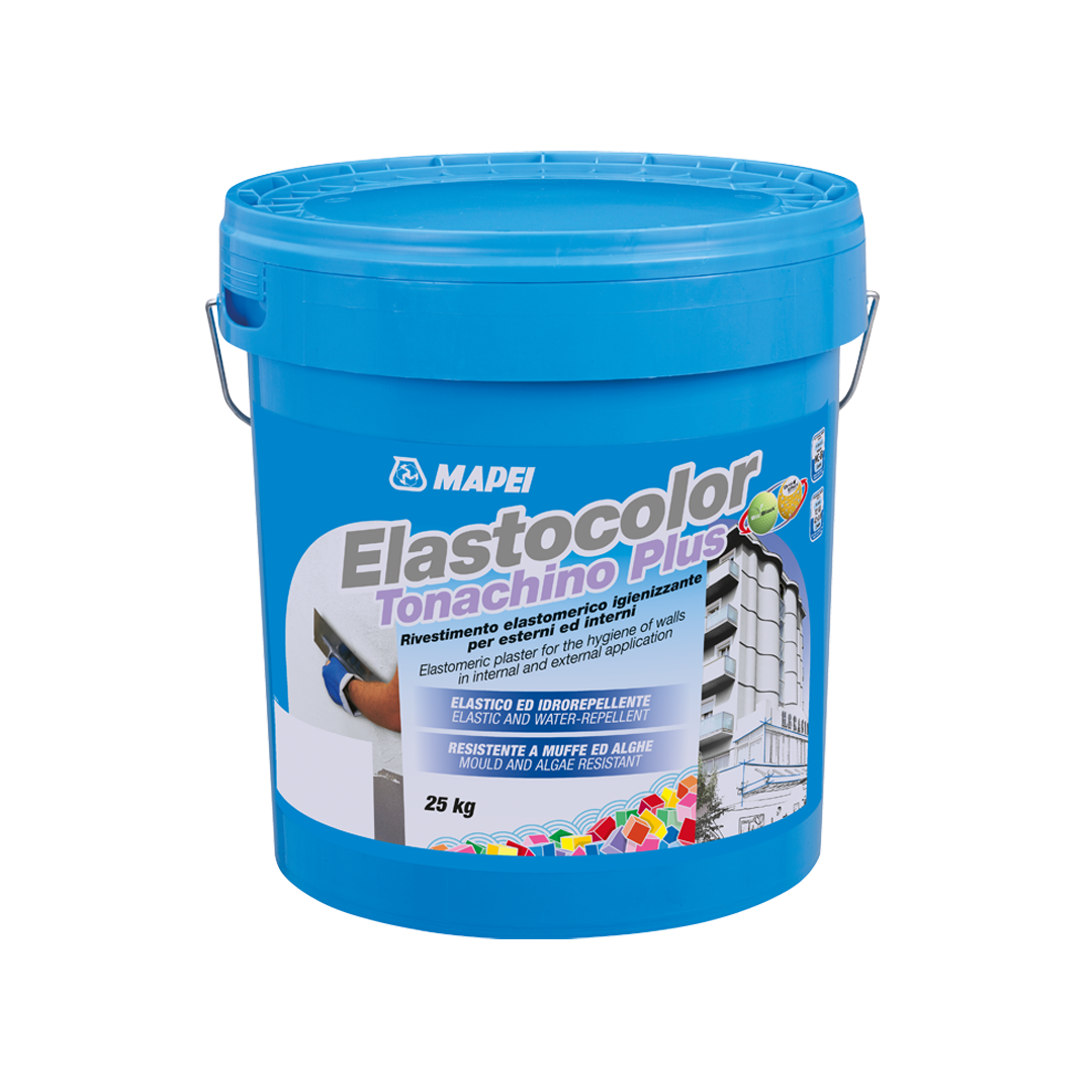 mapei mapei - elastocolor tonachino plus rivestimento elastomerico igienizzante 25 kg - foto 1
