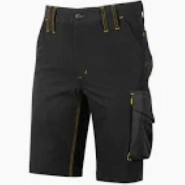 pantaloncino tecnico da lavoro U Group Upower Mercury nero carbon taglia 3XL con tasca laterale