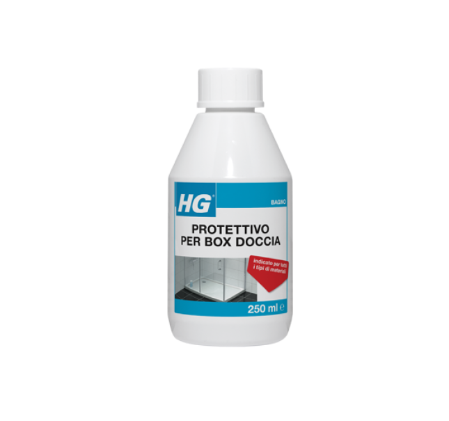 hg italia hg protettivo per box doccia - barriera anti-calcare e anti-sporco da 0.25 lt - foto 1