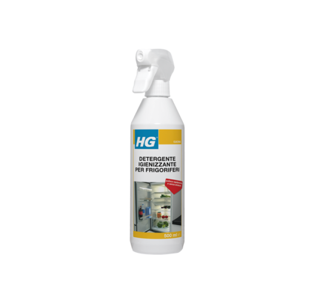 hg italia hg detergente igienizzante per frigoriferi - pulizia fresca e veloce da 0.5 lt - foto 1