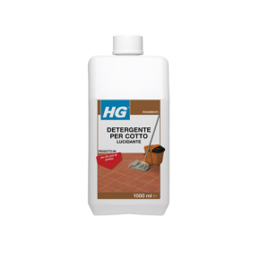 Hg detergente lucidante per cotto - brillantezza e pulizia per pavimenti in terracotta da 1 lt