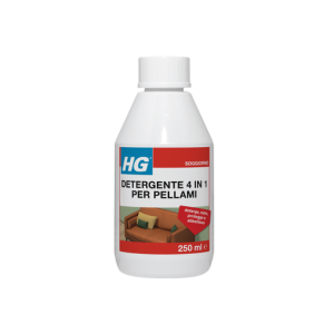 Hg detergente 4 in 1 per pellami - pulizia, nutrimento e protezione completa da 0.25 lt