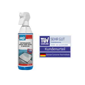 Hg detergente spray per vetri e specchi - pulizia senza macchie da 0.5 lt