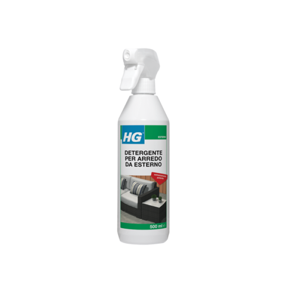 hg italia hg detergente per arredo da esterno – rimuove lo sporco ostinato su mobili da giardino da 0.5 lt - foto 1
