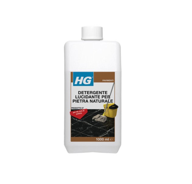 hg italia hg detergente lucidante per pietra naturale – pulizia frequente e brillantezza a lunga durata da 1 lt - foto 1