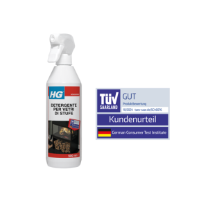 Hg detergente per vetri di stufe, caminetti e forni – rimuove fuliggine e grasso da 0.5 lt