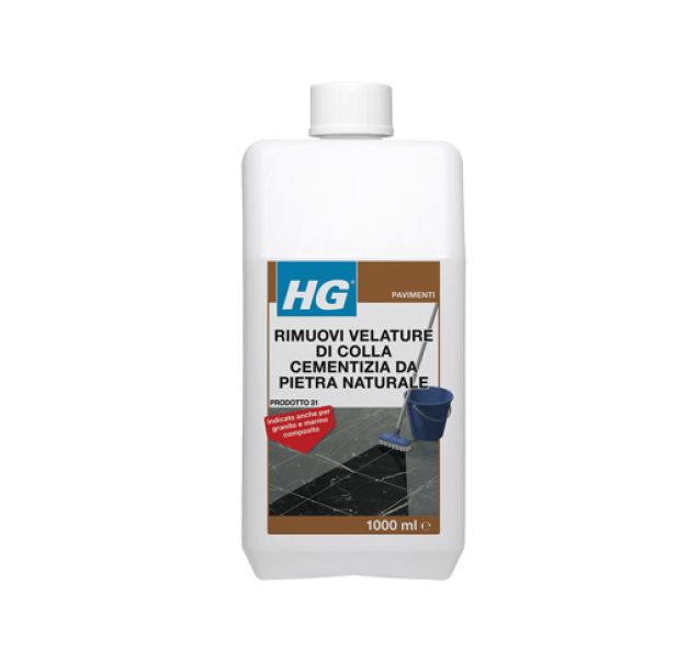 hg italia hg rimuovi velature di colla cementizia da pietra naturale privo di acidi da 1 lt - foto 1