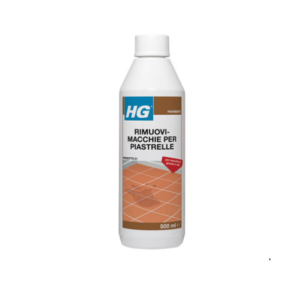 hg italia hg rimuovimacchie ultra potente per piastrelle grasso e olio da 0.5 lt - foto 1