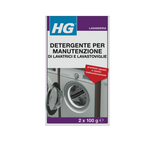 hg italia hg detergente per manutenzione di lavatrici e lavastoviglie – previene guasti e prolunga la vita degli elettrodomestici da 0.2 kg - foto 1
