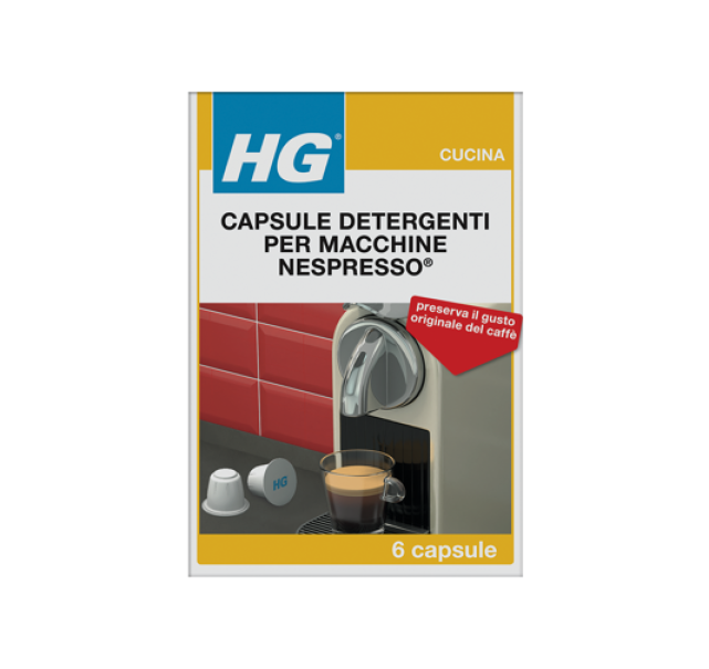 hg italia hg capsule detergenti per macchine nespresso® – confezione da 6 capsule - foto 1