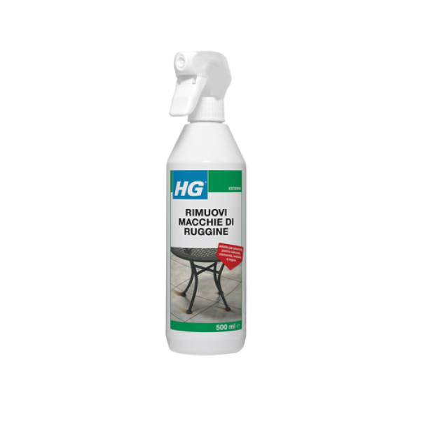 hg italia hg rimuovi macchie di ruggine – antiruggine senza acidi per superfici delicate da 0.5 lt - foto 1