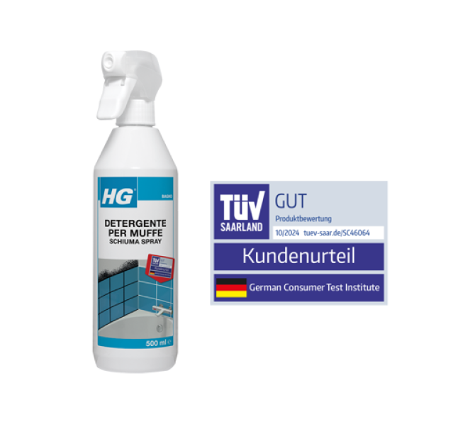 hg italia hg schiuma spray detergente per muffe da 0.5 lt - foto 1