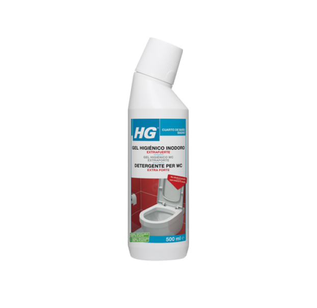 hg italia hg detergente extra forte per wc da 0.5 lt - foto 1