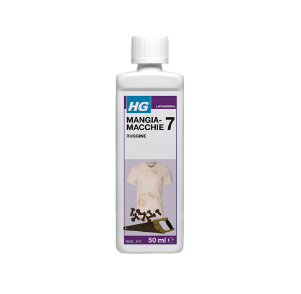 hg italia hg mangiamacchie n. 7 – smacchiatore ruggine per tessuti, piastrelle e pietra naturale da 50 ml - foto 1