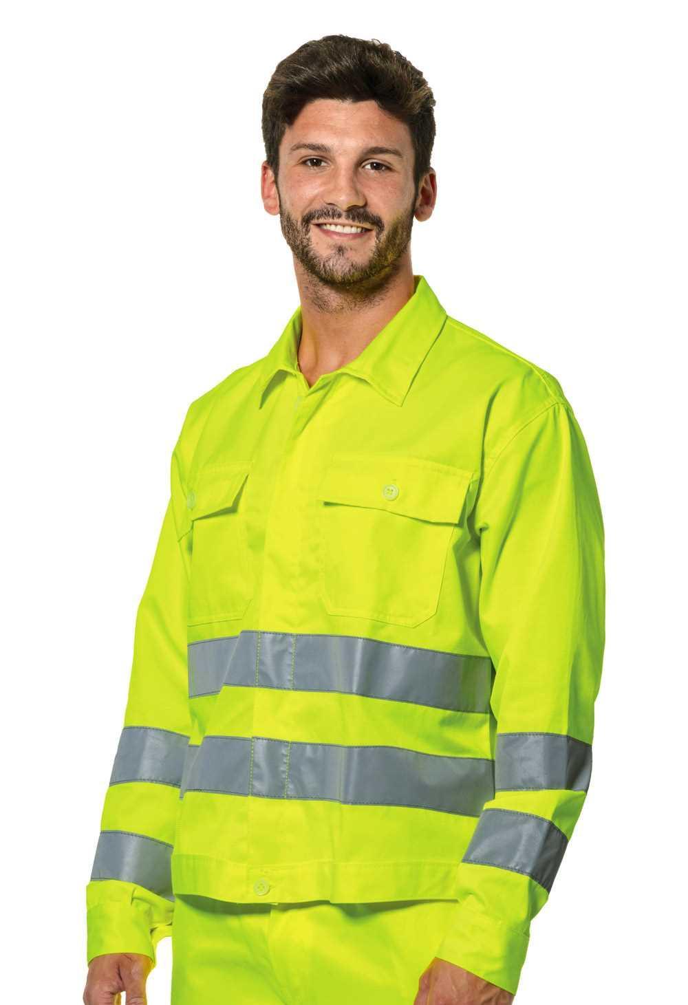 logica professional logica - giubbino alta visibilità in policotone 8045hv/g tg. m - foto 1