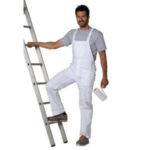 Logica - salopette cotone bianco tasconi e bretelle regolabili tg. 3xl