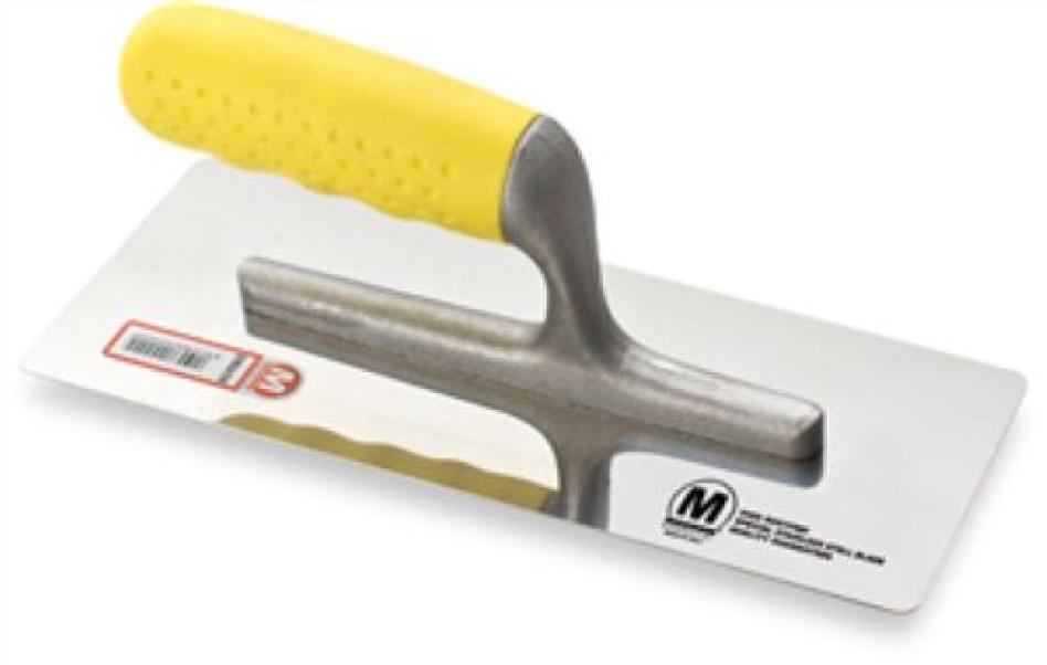 frattazzo acciaio inox manico soft 28x12 cm professionale per intonaco stuccatura Bulova