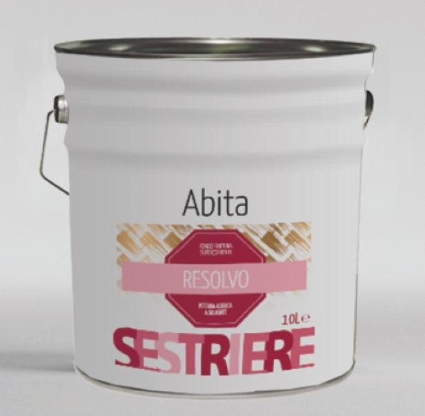 latta di pittura murale antimacchia bianca SESTRIERE RESOLVO 0,75 litri per interni a solvente