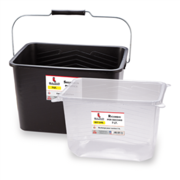 secchio per pittura in plastica da 5 litri Bulova con manico ergonomico per uso professionale