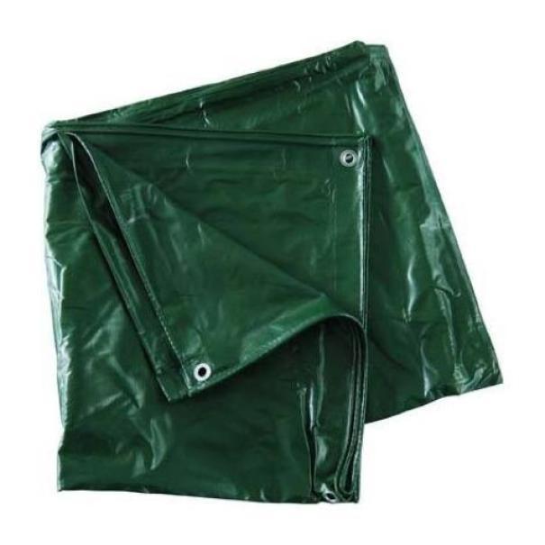 telo occhiellato in polietilene verde con occhielli metallici per copertura 5x4 metri