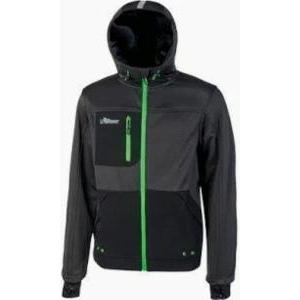 Felpa tecnica da lavoro u group upower galaxy grigia verde taglia m