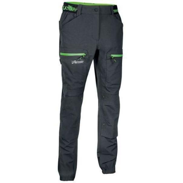 Pantalone tecnico da lavoro Upower Horizon grigio verde taglia M modello frontale