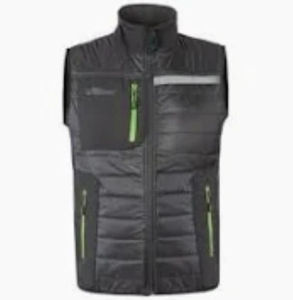 gilet tecnico imbottito grigio verde U Group Upower Wall taglia M fronte