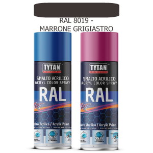 Tytan - smalto acrilico art spray rapida essicazione 400 ml ral 8019 marrone grigiastro