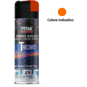 Tytan - vernice acrilica tracciante spray per segnaletica rapida essicazione arancio fluo ml 500