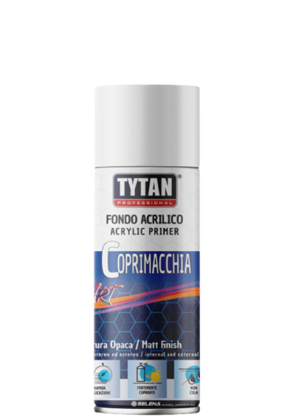 Primer acrilico coprimacchia bianco spray Tytan 400 ml Selena Italia per superfici interne ed esterne