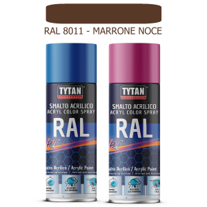 Tytan - smalto acrilico art spray rapida essicazione 400 ml ral 8011 marrone noce